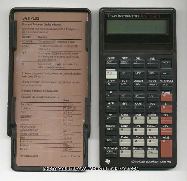 Texas Instruments Ba Ii Plus Financial Calculator