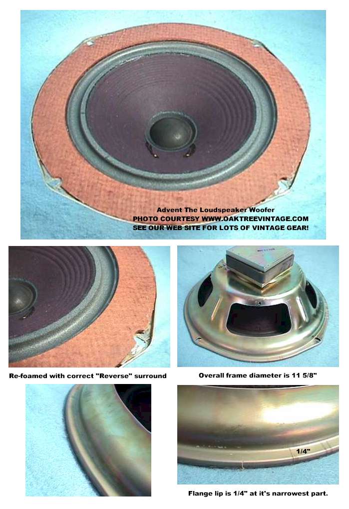 Advent laureate replacement woofer clearance