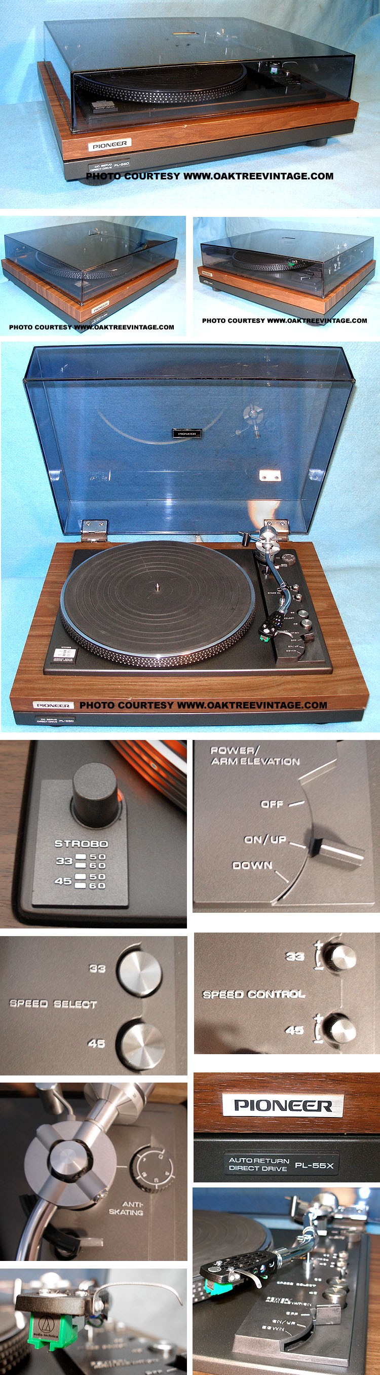 Vintage PIONEER Stereo Turntables Reference / Photo Gallery